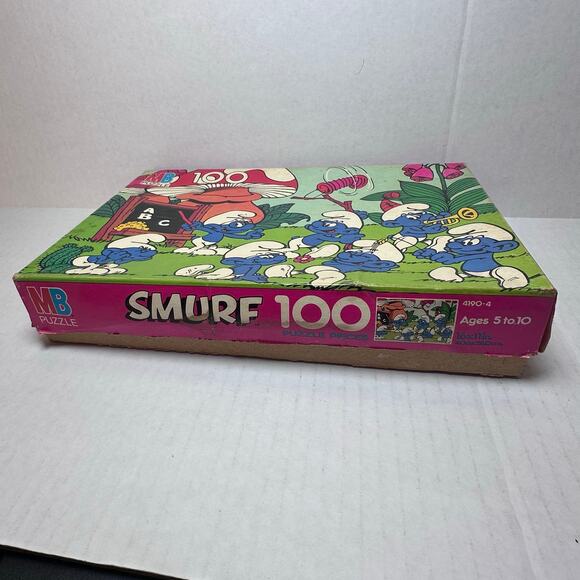 Vintage 100-piece smurf school childrens jigsaw puzzle - Picture 2 of 7
